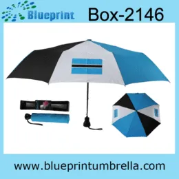 logo printed square box shape umbrella