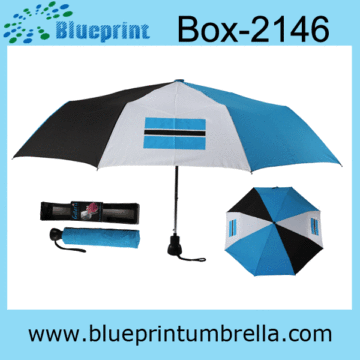 logo printed square box shape umbrella