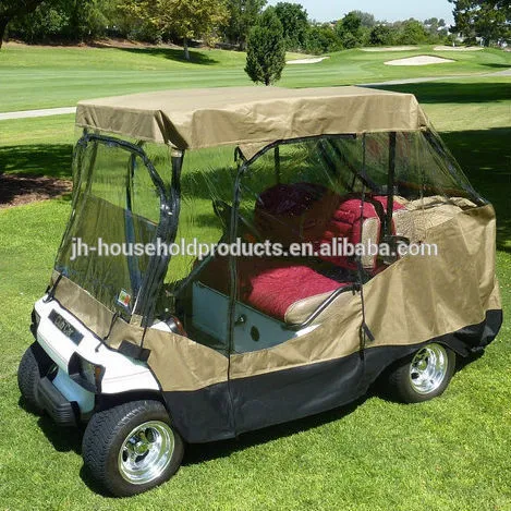 2 Passengers golf cart storage cover (with 2 seater roof up to 58") 108Lx48Wx66"