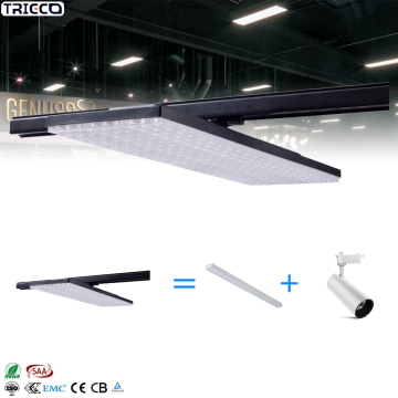 IP40 Metal Muhafaza LED Düz Panel Track Işık Ticari İç Mekan Aydınlatma
