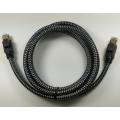 Nylon gevlochten Cat8-kabel met vergulde RJ45