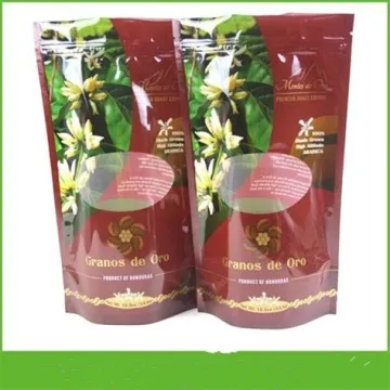 customized gravure printing ziplock tea packaging bag with window