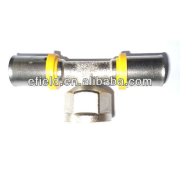 Female Tee Brass fittings for pipe(Press)