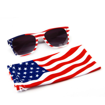 Promotional Printed Flag Sunglasses With Microfiber Pouch