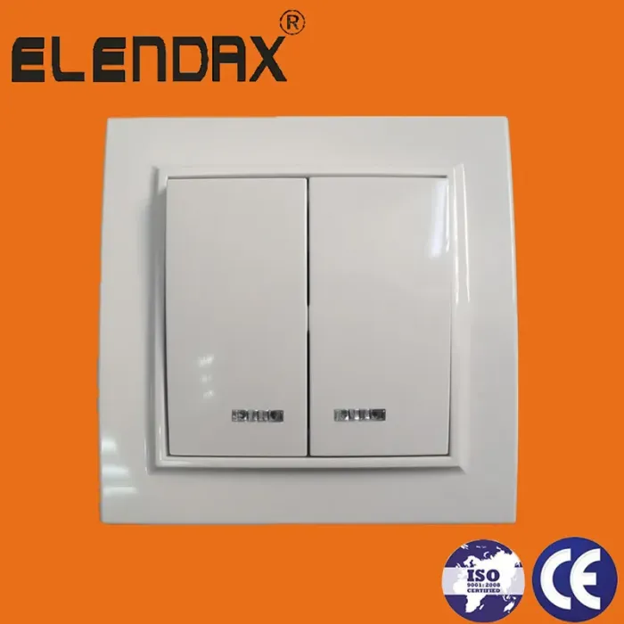 Sakelar Dua Gang Menyala (F8102)