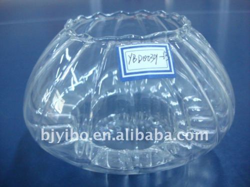 Pumpkin shape glass vases with decoration