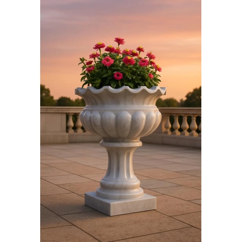 Luxury Marble Flowerpot – Classical Entryway Vase