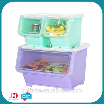 2016 hot sale creative candy color Plastic Packing Box with wheels