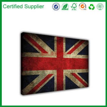 BLUE RETRO UNION JACK WOODEN BOX FOR HOME DECOR FLAG CANVAS WALL ART PICTURES PHOTO PRINTS