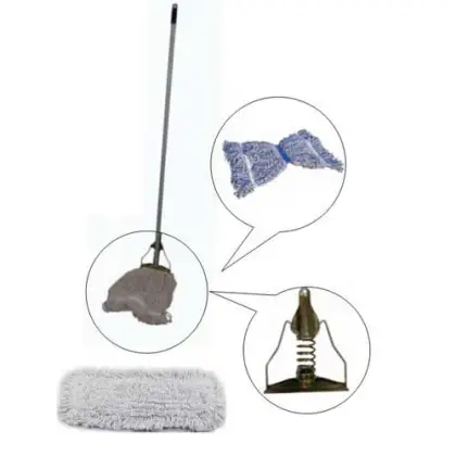 Iron spring wet mop