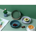 melamine round deep serving tray