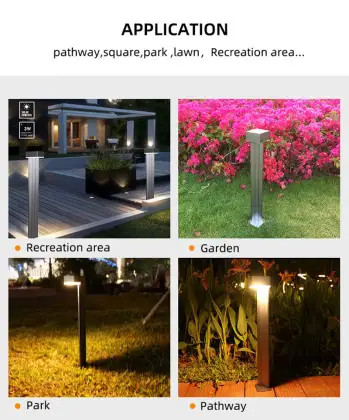 Aluminum Solar Garden Light Outdoor Pillar Solar Lights