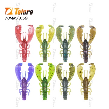 5pcs / sac Lat de pêche douce TPR flottante - Lobster / crevettes / écrevisses appâts 7cm 3,5 g