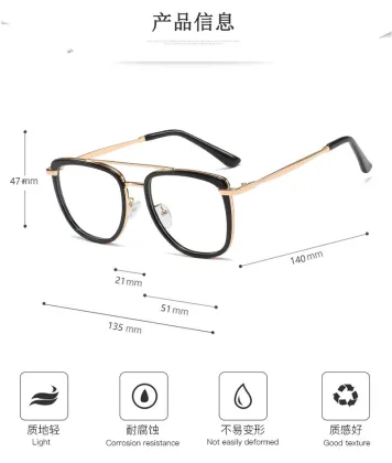 New comfortable TR90 large frame optical lens round frame metal leg anti blue light glasses can be equipped with myopia glasses