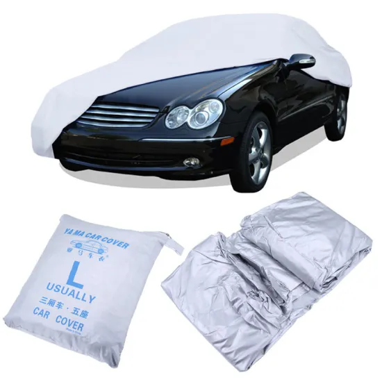Portable soft stretch OEM waterproof plastic car cover