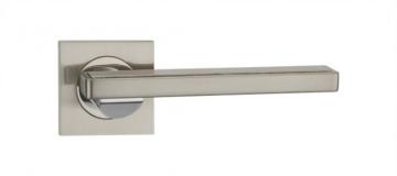 Indoor handles within zinc lever on square rose