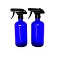 500 ml de garrafa de vidro azul Boston com spray