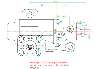 Hydraulic Steering Gearbox for Foton Pickup