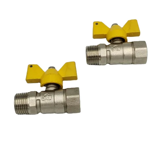 Brass Valves Manufacturer Gas Control Brass Valve Yellow Handle Medical Gas 2" Forged Brass Ball Valve