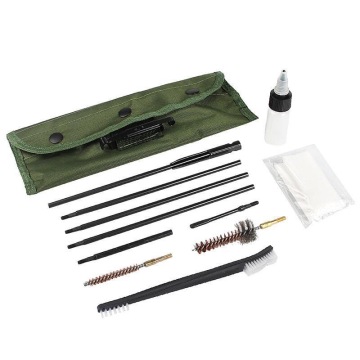 Portable Gun Cleaning Kit with Brush, Pouch, and Empty Oil Bottle - Ideal Hunting Accessories