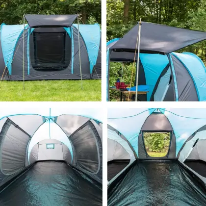 Big 6 Person 2 Room Outdoor Camping Tent - Aldi Family Tent