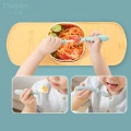 Silicone Baby Kindergarten Fork Spoon Bowl Set