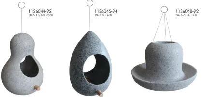 Sandstone bird water feeder garden ornament