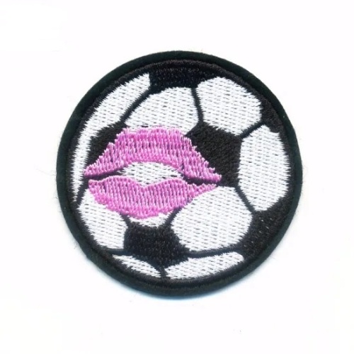 Ny designad fotboll broderade lappar Chenille