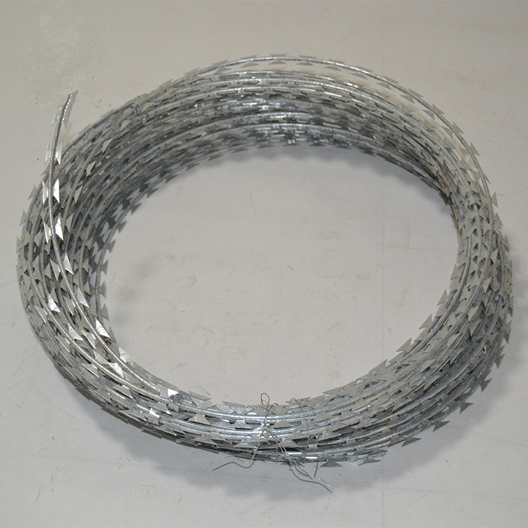 hot dip galvanized concertina blade razor barbed wire