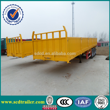 3 Axle 40ft flatbed trailer sidewall semi trailer for sale