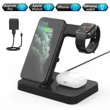 NTONPOWER 5 IN 1 Qi Wireless Charging Station with Adapter For Samsung Galaxy Phone Watch Buds 15W Fast Wireless Charger Dock