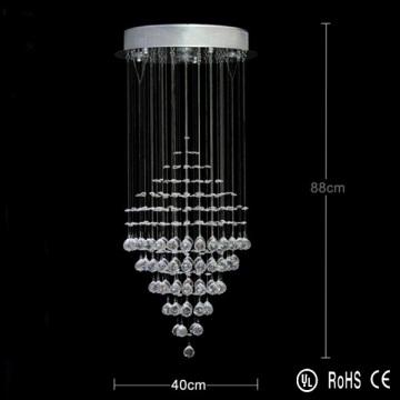 Modern parallelogram stair style crystal glass chandelier elegant home hanging lighting made in china