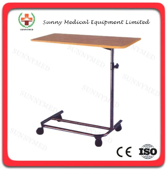 SY-R083 Hot sale Hospital movable Adjustable Overbed Table for patient