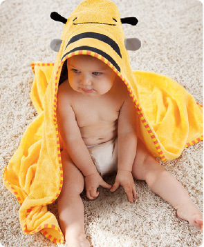 Color fleece animal baby hooded towel