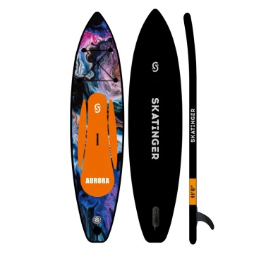 Double Layer Inflatable Black Paddle Board for Surfing and Water Play