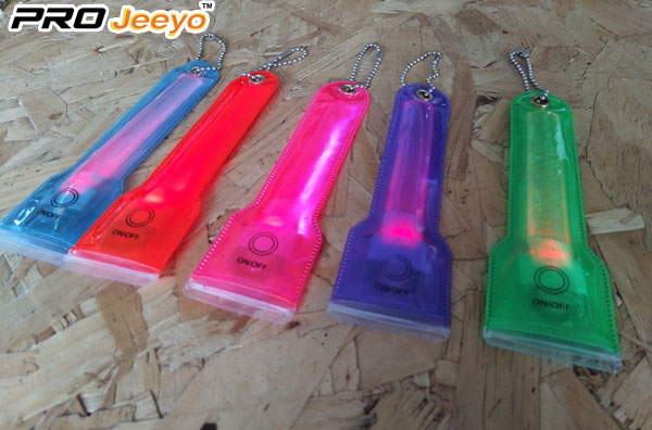 Warning Red LED Flashlight Keyring PV-601 1