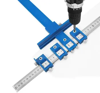 Power Tools Punch Drill Guide Sleeve Cabinet Hardware Jig Template for Wood Drilling and Dowelling