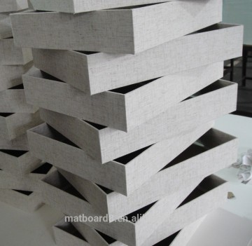 Foldable gift matt box mat presentation box for frame linen fabric cotton