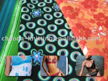 warp knitting/knitted fabric/printed fabric/nylon spandex swimwear fabric