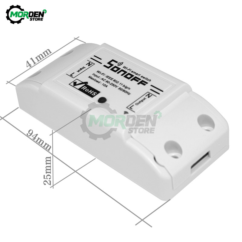 AC 110V 220V 10A Smart App Control Wifi Switch 433mHz Sonoff Wireless Remote Control Switch Timing Trigger AC 90V-250V