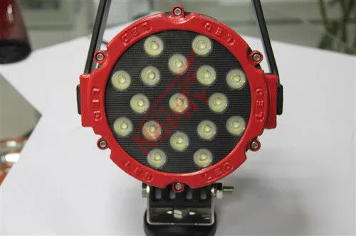 Spot Beam 12 Volt Waterproof 51w Led Driving Lights Led Tractor Work Lights With Pmma Lens