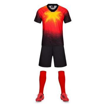 Uniforme de fútbol rojo superior para juego de entrenamiento