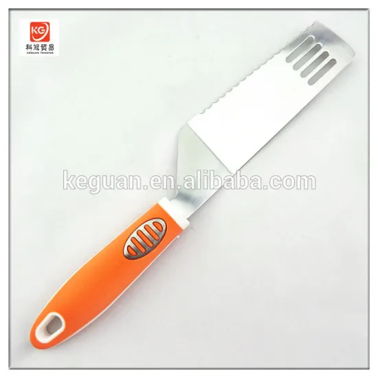 SK-328 wholesales high quality soft PP and TPR handle stainless steel egg turner