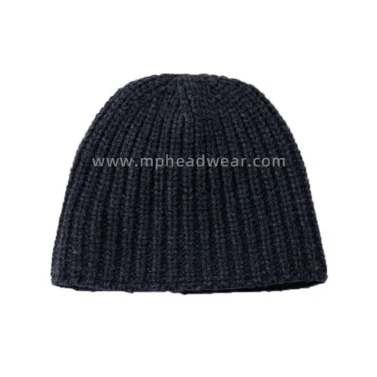 Adult Lambswool Winter Brioche Stitch Beanie WIth Fleece