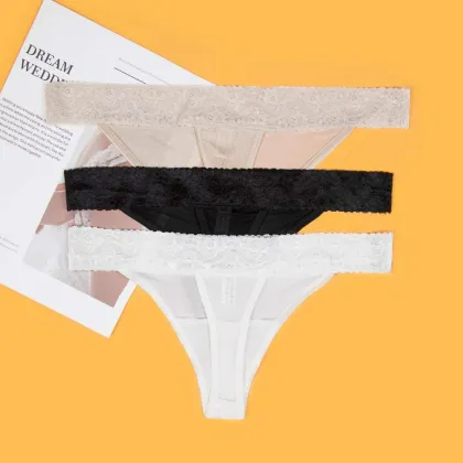 T Back LowWaist See Through Panties Silk Seamless