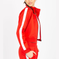 Side Stripe Sports Crop Track Jacket for Women