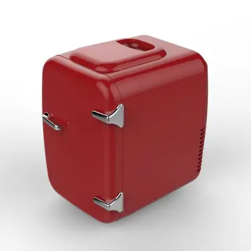 Retro Red Mini Fridge 4L Skincare Makeup Cooler