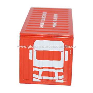 Red Train-shaped Coin Bank for Saving Money, Homemade Grade A Tinplate, Measures 145 x 60 x 60mmNew