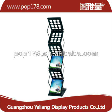 Guangzhou factory metal hard poster frame poster stand for advertising metal display rack 6 tier display rack