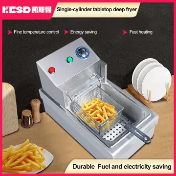 Hotel Non-Stick Commercial Kitchen Equipment Potato Chips Fryer Stainless Steel Deep Fryer Single Tank Electric Fryer